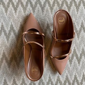 Beautiful Malone Souliers 39.5 leather heeled mule EUC
